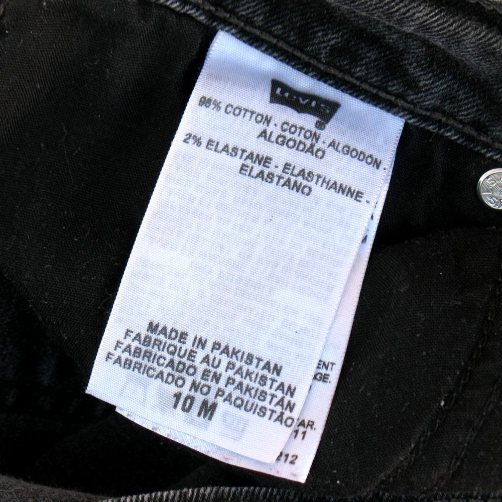 Levi's Mid Rise Skinny Black Fade Stretch Sz 10 M - Picture 6 of 6